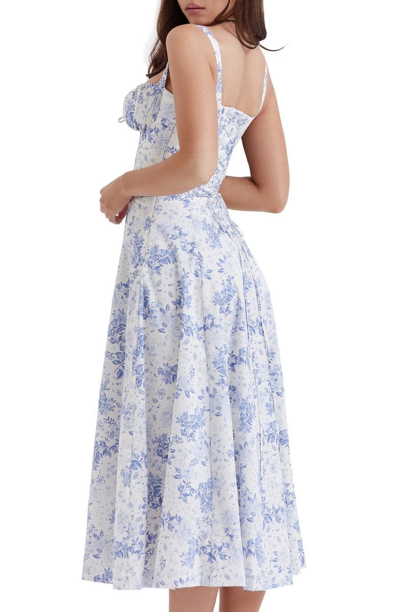 Elegante Katoenen Midi Zomerjurk met V - Hals en Elastische Tailleband - ZovaFashion - Midi Jurk