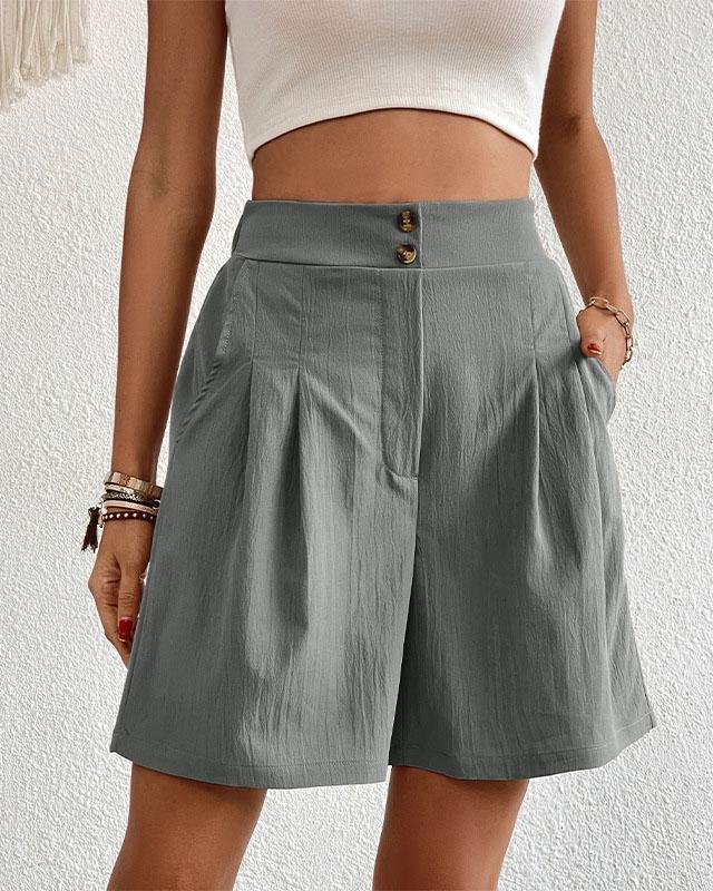 Elegante Korte Broek Dames van Katoen met Hoge Taille en Relaxed Fit - Zova - Fashion - Korte Broek Dames