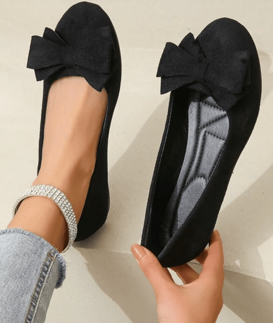Elegante Leren Sneakers Dames met Bow Detail en Relaxed Fit - ZovaFashion - Schoenen Dames