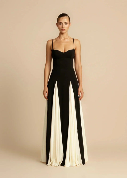 Elegante Maxi Zomerjurk Dames van Lichtgewicht Stof met Sweetheart Halslijn en Spaghetti Bandjes - ZovaFashion - Maxi Jurk