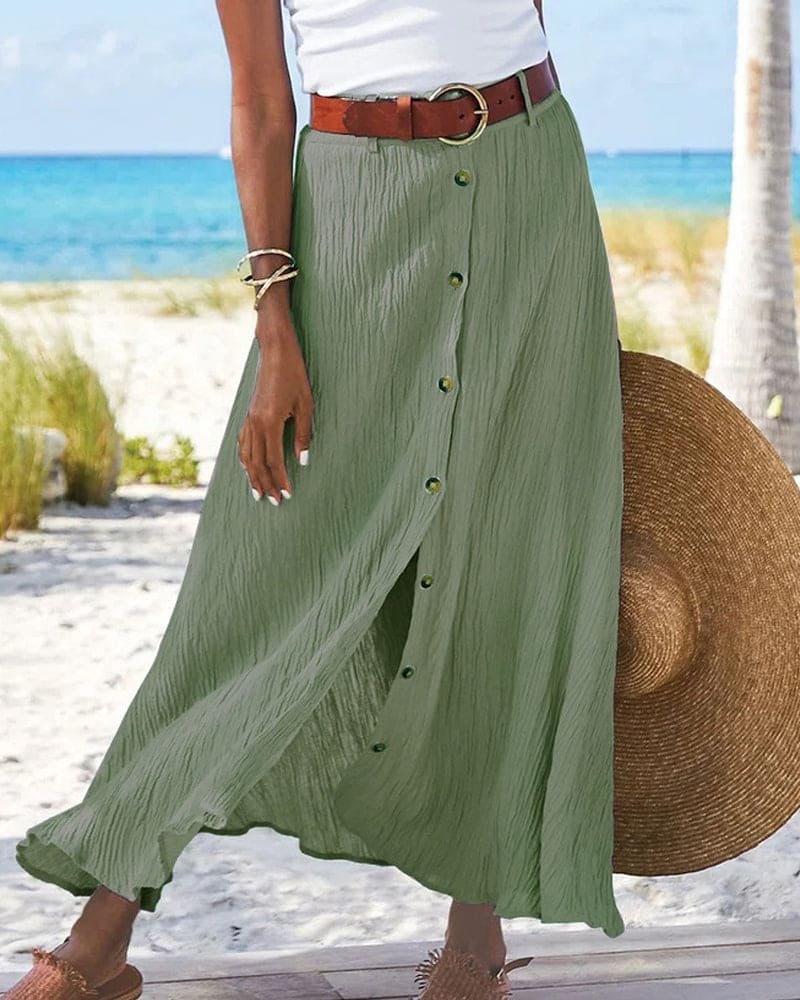 Elegante Maxi Zomerrok Dames - Rok van Lichtgewicht Polyester - Zova - Fashion