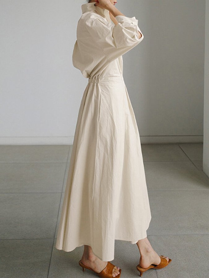 Elegante Midi Zomerjurk Dames van Zacht Materiaal met Vloeiende Pasvorm - ZovaFashion - Midi Jurk
