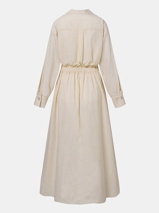 Elegante Midi Zomerjurk Dames van Zacht Materiaal met Vloeiende Pasvorm - ZovaFashion - Midi Jurk