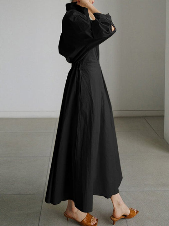 Elegante Midi Zomerjurk Dames van Zacht Materiaal met Vloeiende Pasvorm - ZovaFashion - Midi Jurk