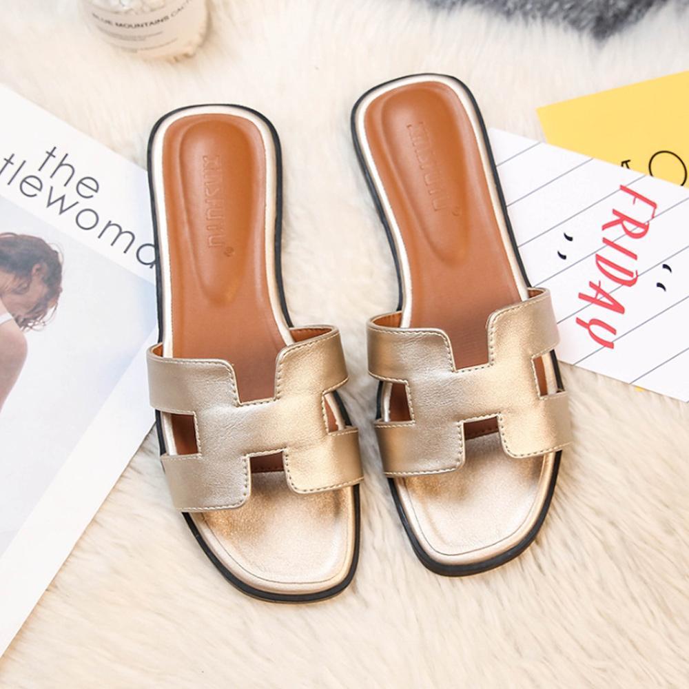 Elegante Platte Sandalen Dames van PU met Verstelbare Bandjes - ZovaFashion - Sandalen Dames