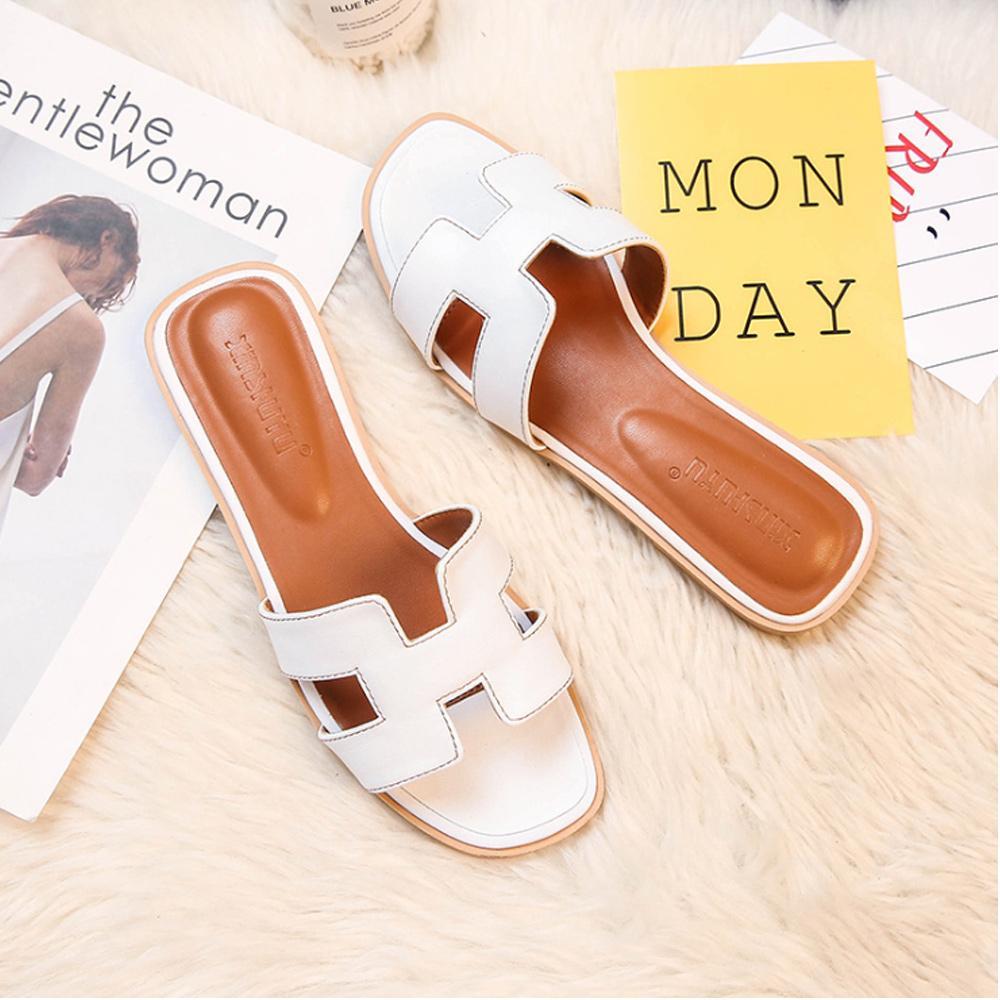 Elegante Platte Sandalen Dames van PU met Verstelbare Bandjes - ZovaFashion - Sandalen Dames