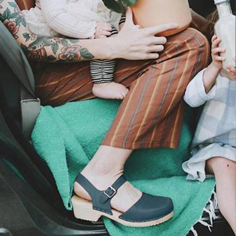Emma Leren Orthopedische Sandalen Dames met Verstelbare Bandjes en Wedge Hak - Zova - Fashion - Sandalen Dames