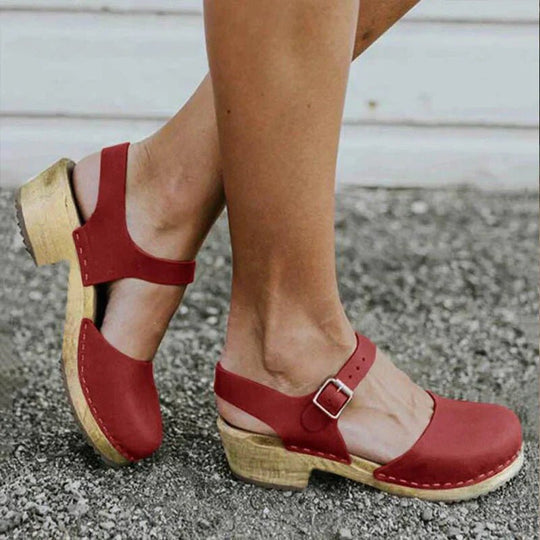Emma Leren Orthopedische Sandalen Dames met Verstelbare Bandjes en Wedge Hak - Zova - Fashion - Sandalen Dames
