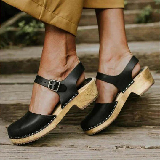 Emma Leren Orthopedische Sandalen Dames met Verstelbare Bandjes en Wedge Hak - Zova - Fashion - Sandalen Dames