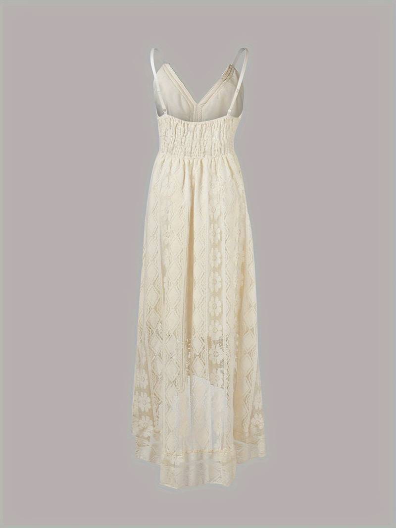 Emma's Boho Maxi Zomerjurk Dames van Katoen met Spaghetti Bandjes en V - Hals - ZovaFashion - Maxi Jurk