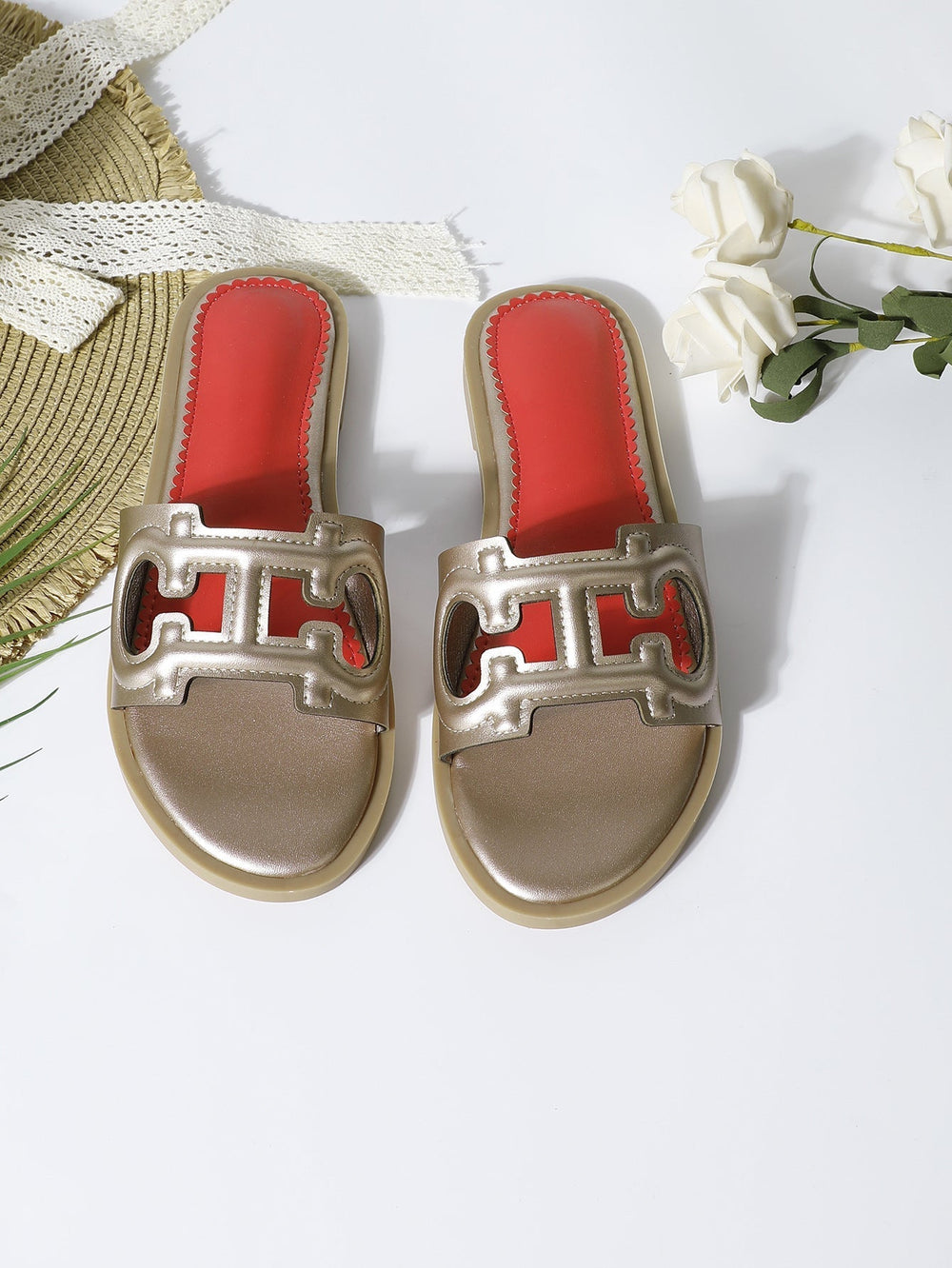 Faux Leren Sandalen Dames met Cut - Out Band en Open Teen Design - ZovaFashion - Sandalen Dames