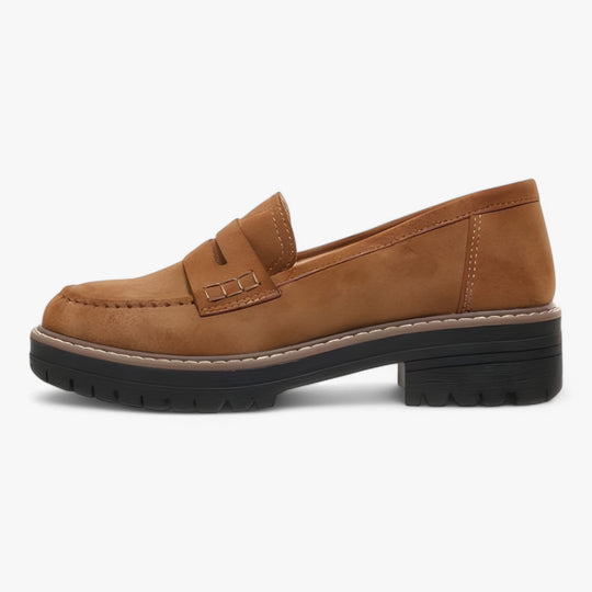 Flavia Leren Sneakers Dames met Chunky Zool en Slip - on Design - ZovaFashion - Schoenen Dames