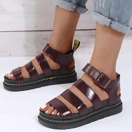 Floral Sandalen Dames met Strappy Design en Relaxed Fit - Zova - Fashion - Sandalen Dames