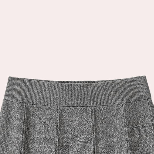 Freesia Gebreide Zomerrok Dames met Hoge Taille en Vloeiend Ontwerp - Zova - Fashion