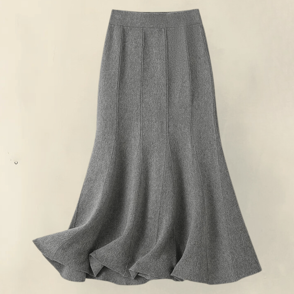 Freesia Gebreide Zomerrok Dames met Hoge Taille en Vloeiend Ontwerp - Zova - Fashion