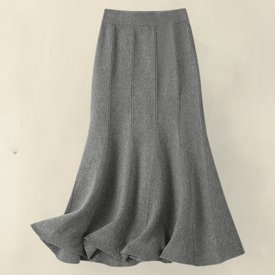 Freesia Gebreide Zomerrok Dames met Hoge Taille en Vloeiend Ontwerp - Zova - Fashion