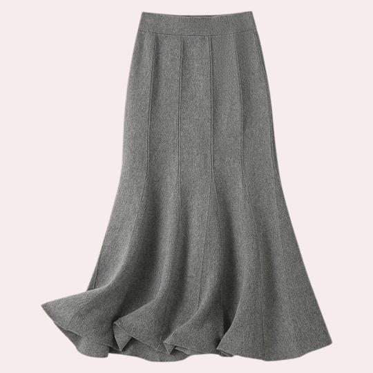 Freesia Gebreide Zomerrok Dames met Hoge Taille en Vloeiend Ontwerp - Zova - Fashion