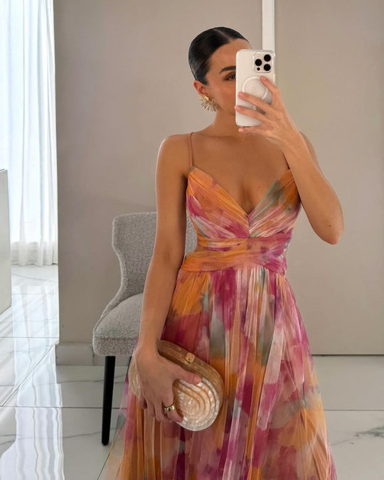 Gardenia - Maxi jurk met bloemenpatroon - ZovaFashion - Maxi Jurk