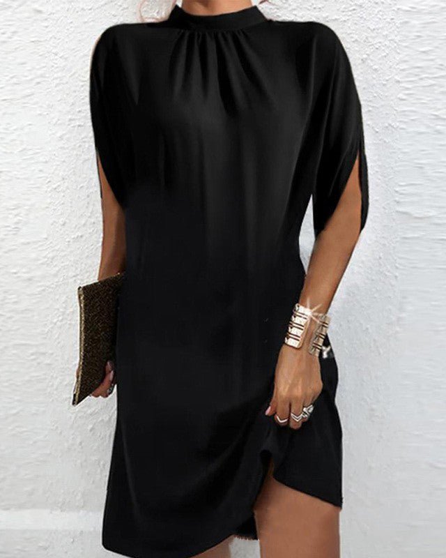 Hacinta Midi Zomerjurk met Batwing Mouwen en Relaxed Fit - ZovaFashion - Midi Jurk
