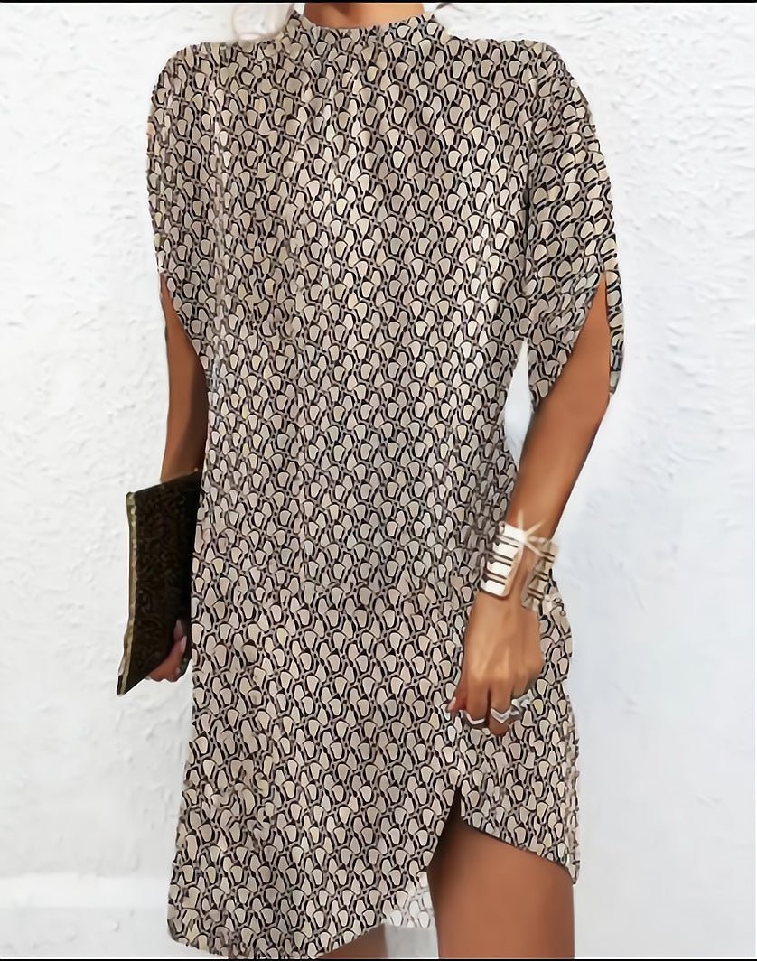 Hacinta Midi Zomerjurk met Batwing Mouwen en Relaxed Fit - ZovaFashion - Midi Jurk