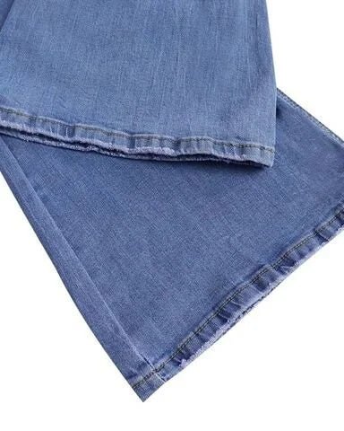 Hadassah Spijkerbroek Dames van Stretchy Denim met Klassieke Snit en Elastische Tailleband - ZovaFashion - Spijkerbroek Dames