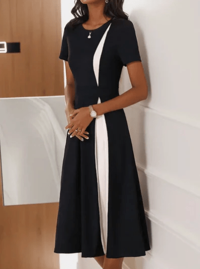 Hannah Zwart - Wit Midi Zomerjurk Dames van Katoen met Flatterende Pasvorm - ZovaFashion - Midi Jurken