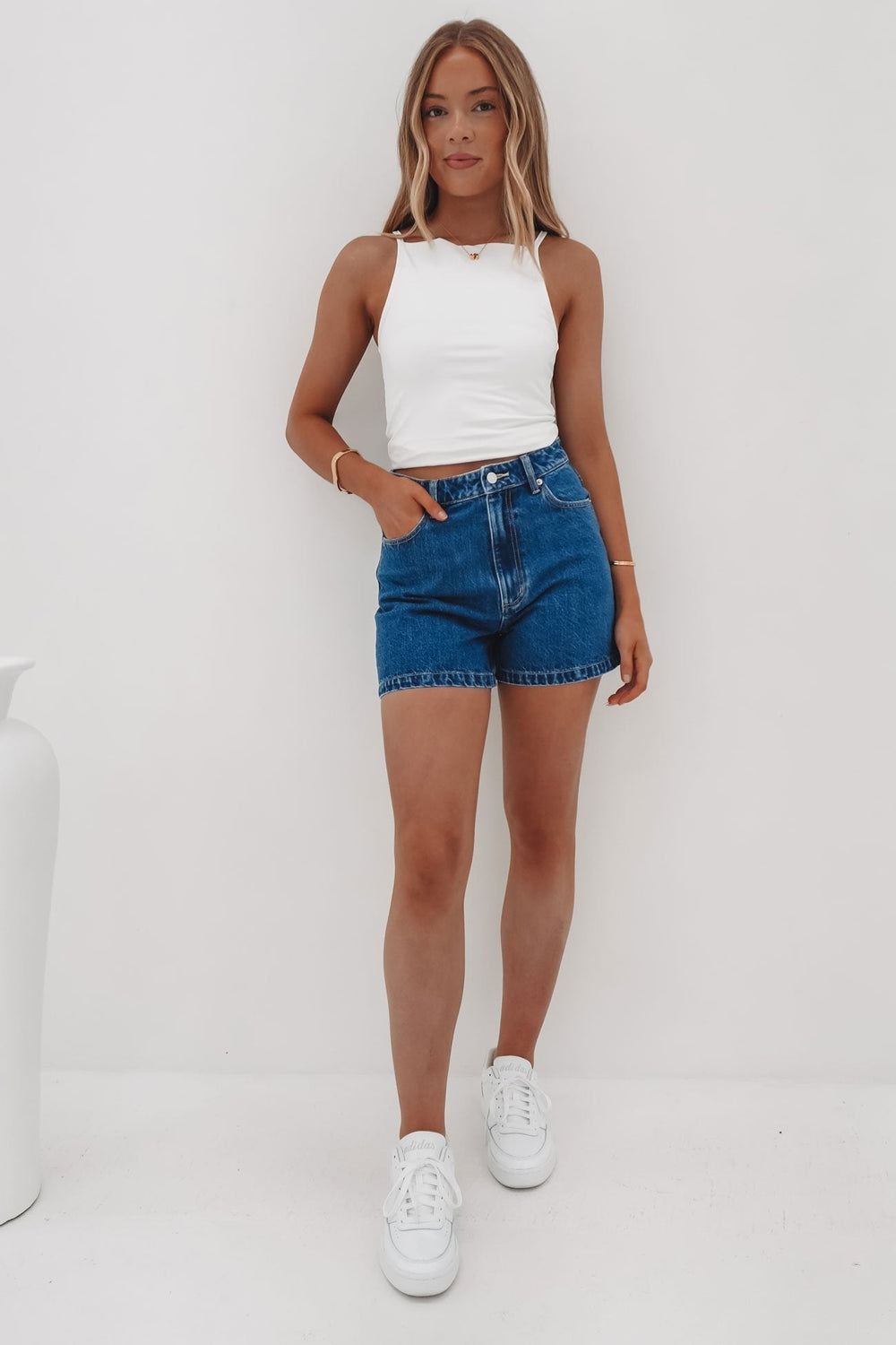 High Rise Korte Broek Dames van Katoen met Relaxed Fit - Zova - Fashion