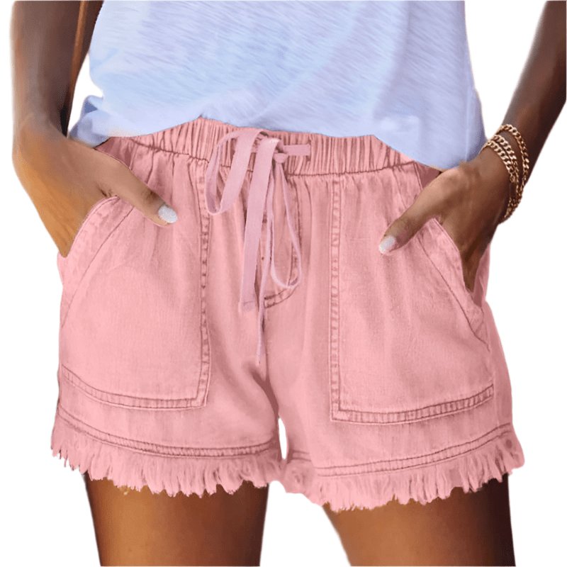 High - Waist Korte Broek Dames van Denim met 5 - Pocket Design - Zova - Fashion