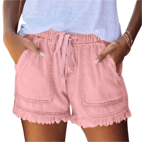 High - Waist Korte Broek Dames van Denim met 5 - Pocket Design - Zova - Fashion