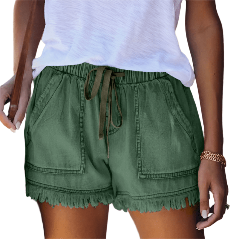 High - Waist Korte Broek Dames van Denim met 5 - Pocket Design - Zova - Fashion