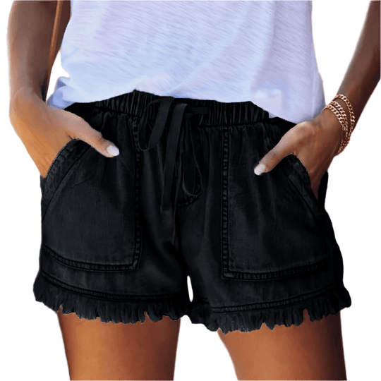 High - Waist Korte Broek Dames van Denim met 5 - Pocket Design - Zova - Fashion