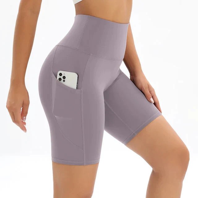 Hoge Taille Korte Broek Dames van Polyester met Ingebouwde Zak - Zova - Fashion - Korte Broek Dames