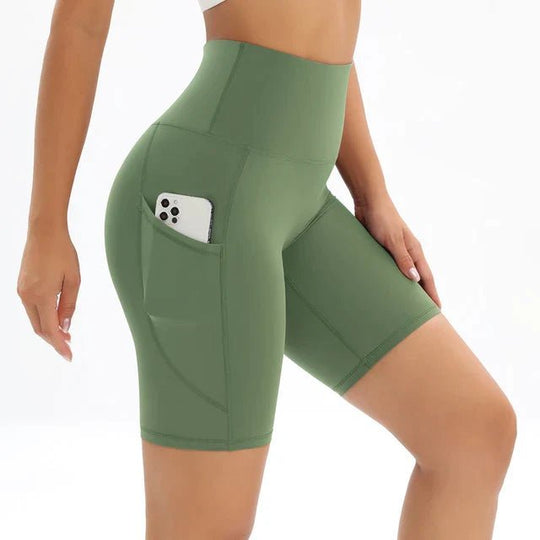 Hoge Taille Korte Broek Dames van Polyester met Ingebouwde Zak - Zova - Fashion - Korte Broek Dames