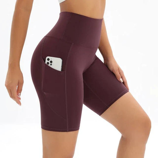 Hoge Taille Korte Broek Dames van Polyester met Ingebouwde Zak - Zova - Fashion - Korte Broek Dames