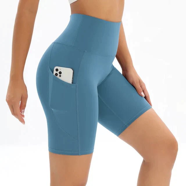 Hoge Taille Korte Broek Dames van Polyester met Ingebouwde Zak - Zova - Fashion - Korte Broek Dames