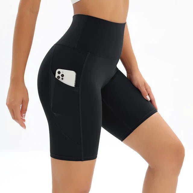 Hoge Taille Korte Broek Dames van Polyester met Ingebouwde Zak - Zova - Fashion - Korte Broek Dames
