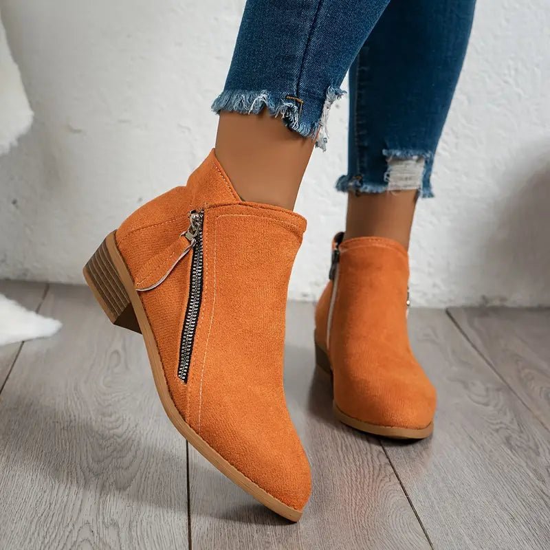 Isabella Sneakers Dames van Leer met Chunky Zool en Praktische Rits - ZovaFashion - Schoenen Dames