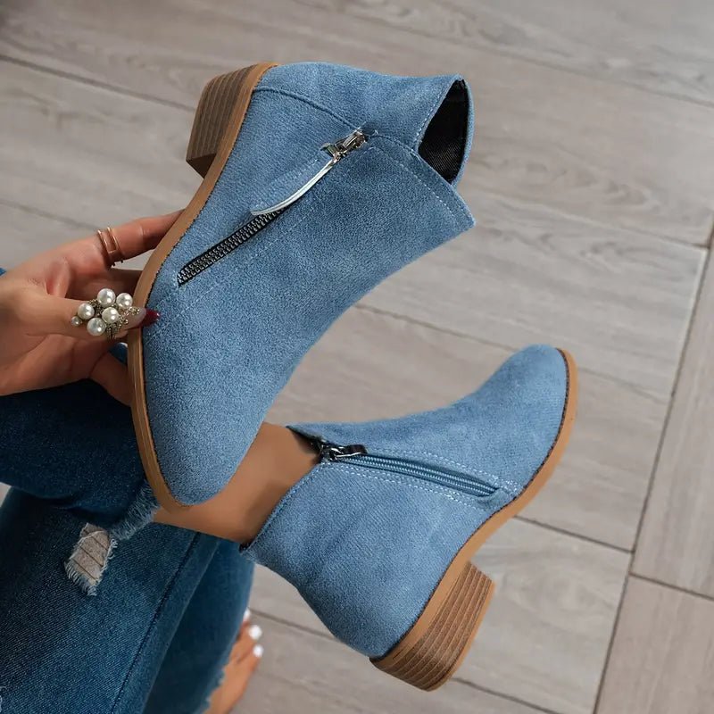 Isabella Sneakers Dames van Leer met Chunky Zool en Praktische Rits - ZovaFashion - Schoenen Dames