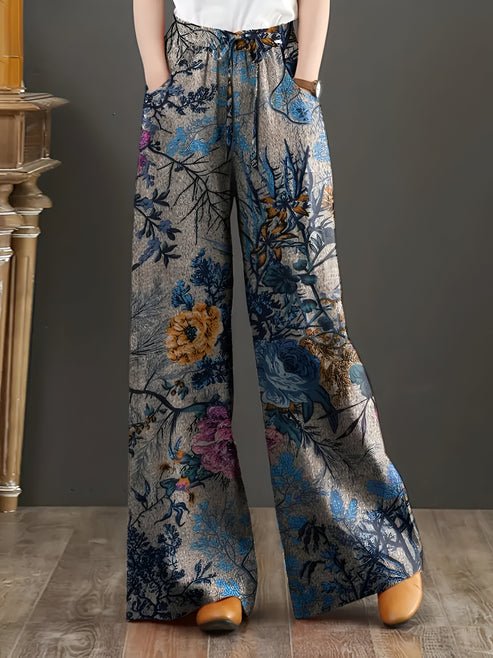 Jessica Spijkerbroek Dames met Bloemenprint en Relaxed Fit van Katoen - ZovaFashion - Spijkerbroek Dames