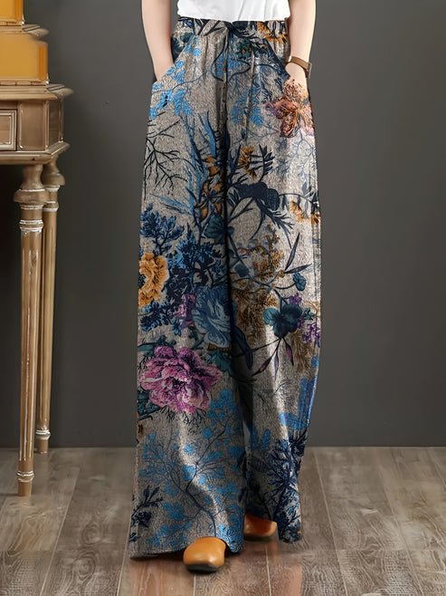 Jessica Spijkerbroek Dames met Bloemenprint en Relaxed Fit van Katoen - ZovaFashion - Spijkerbroek Dames
