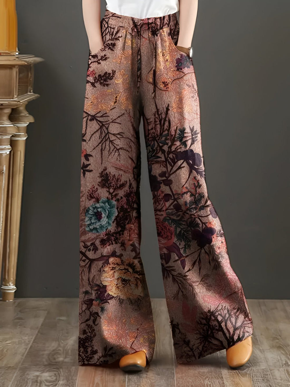 Jessica Spijkerbroek Dames met Bloemenprint en Relaxed Fit van Katoen - ZovaFashion - Spijkerbroek Dames