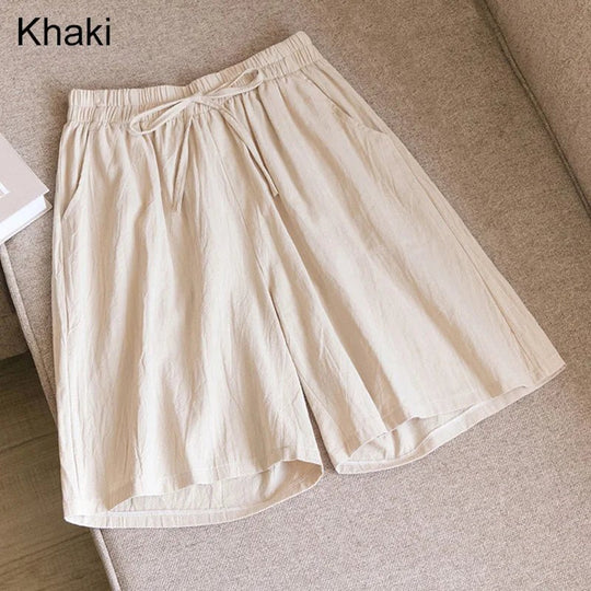 Katoenen Linnen Broek Dames met Elastische Tailleband en Relaxed Fit - Zova - Fashion