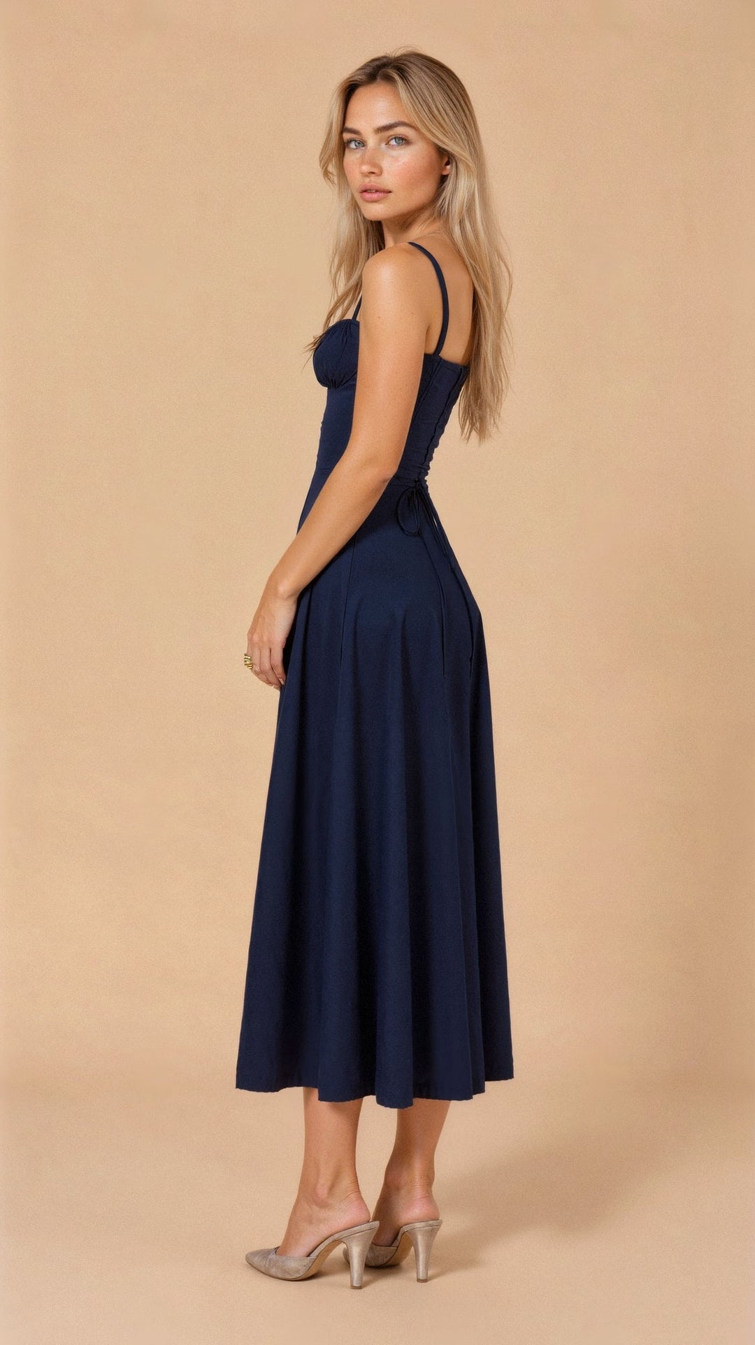 Kiana Corset Midi Zomerjurk Dames van Zacht Materiaal met Corset Top en Midi Lengte - ZovaFashion - Midi Jurk
