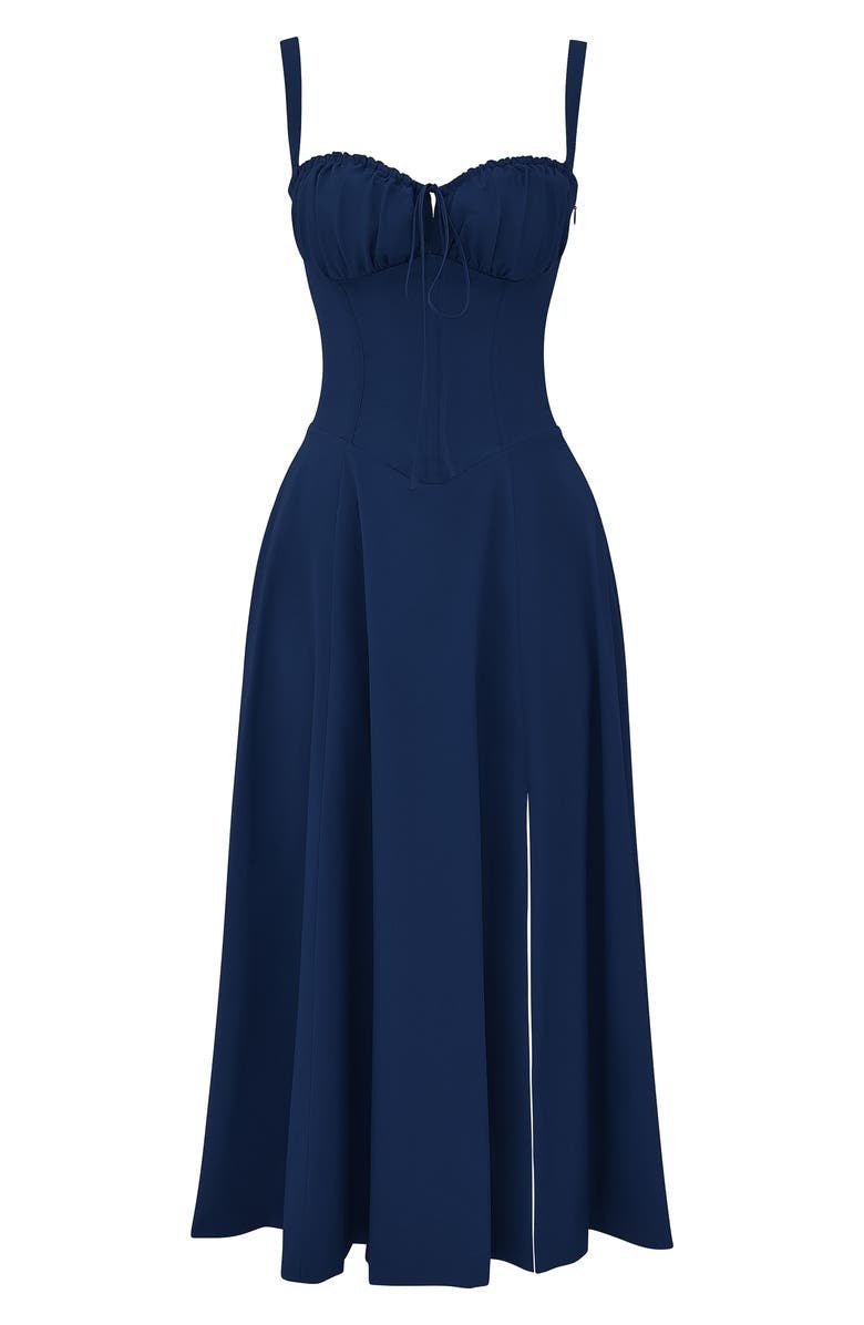 Kiana Corset Midi Zomerjurk Dames van Zacht Materiaal met Corset Top en Midi Lengte - ZovaFashion - Midi Jurk