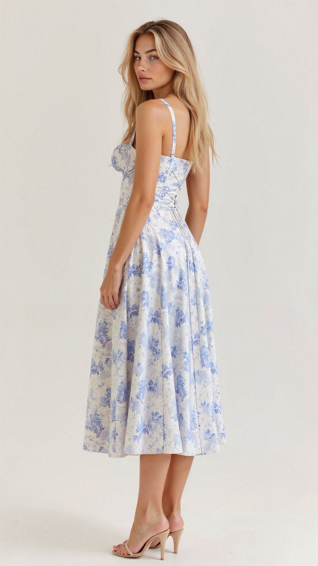 Kiana Corset Midi Zomerjurk Dames van Zacht Materiaal met Corset Top en Midi Lengte - ZovaFashion - Midi Jurk
