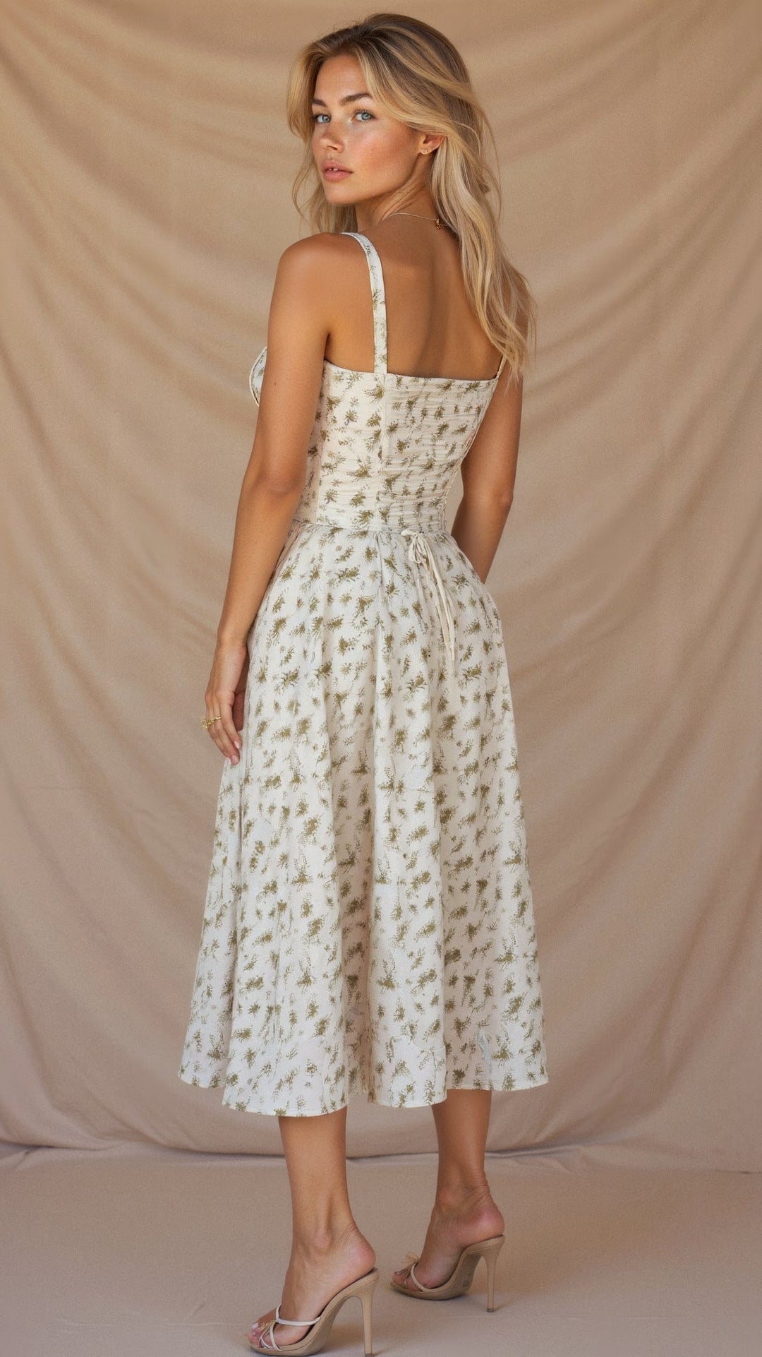 Kiana Corset Midi Zomerjurk Dames van Zacht Materiaal met Corset Top en Midi Lengte - ZovaFashion - Midi Jurk