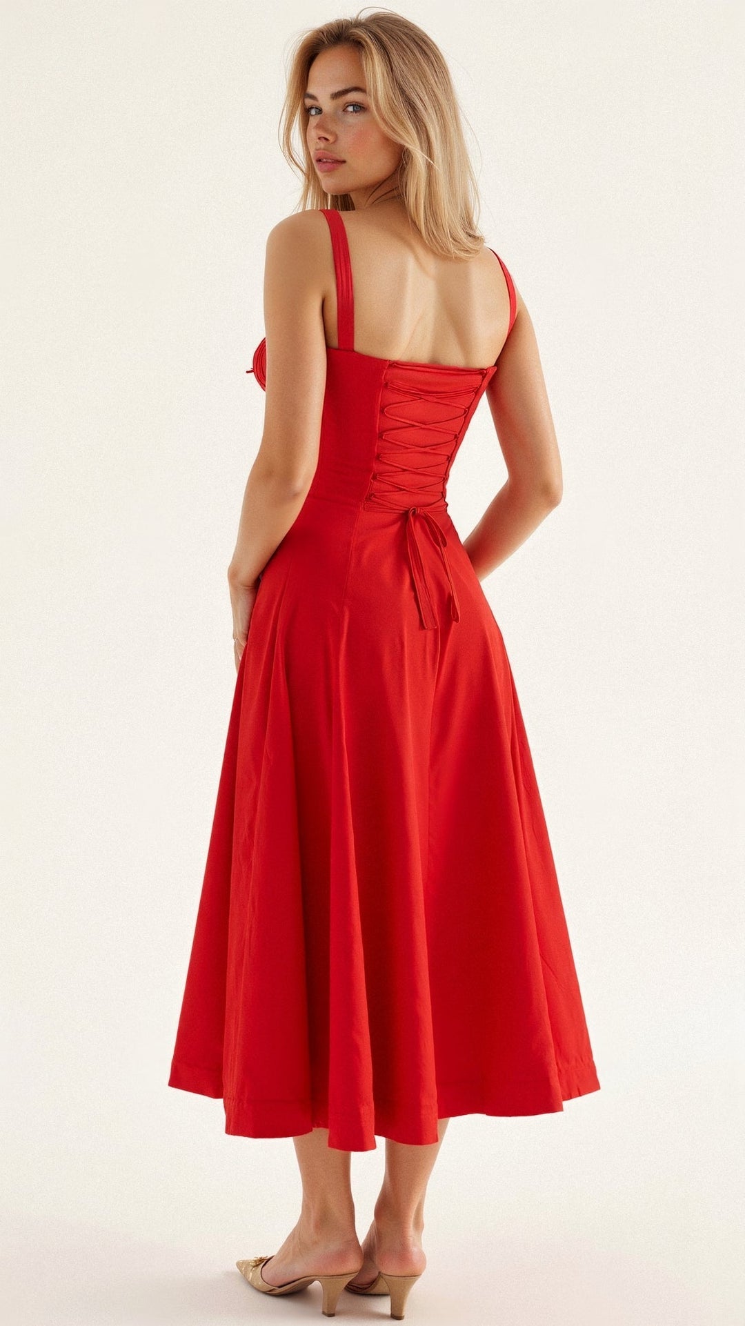 Kiana Corset Midi Zomerjurk Dames van Zacht Materiaal met Corset Top en Midi Lengte - ZovaFashion - Midi Jurk