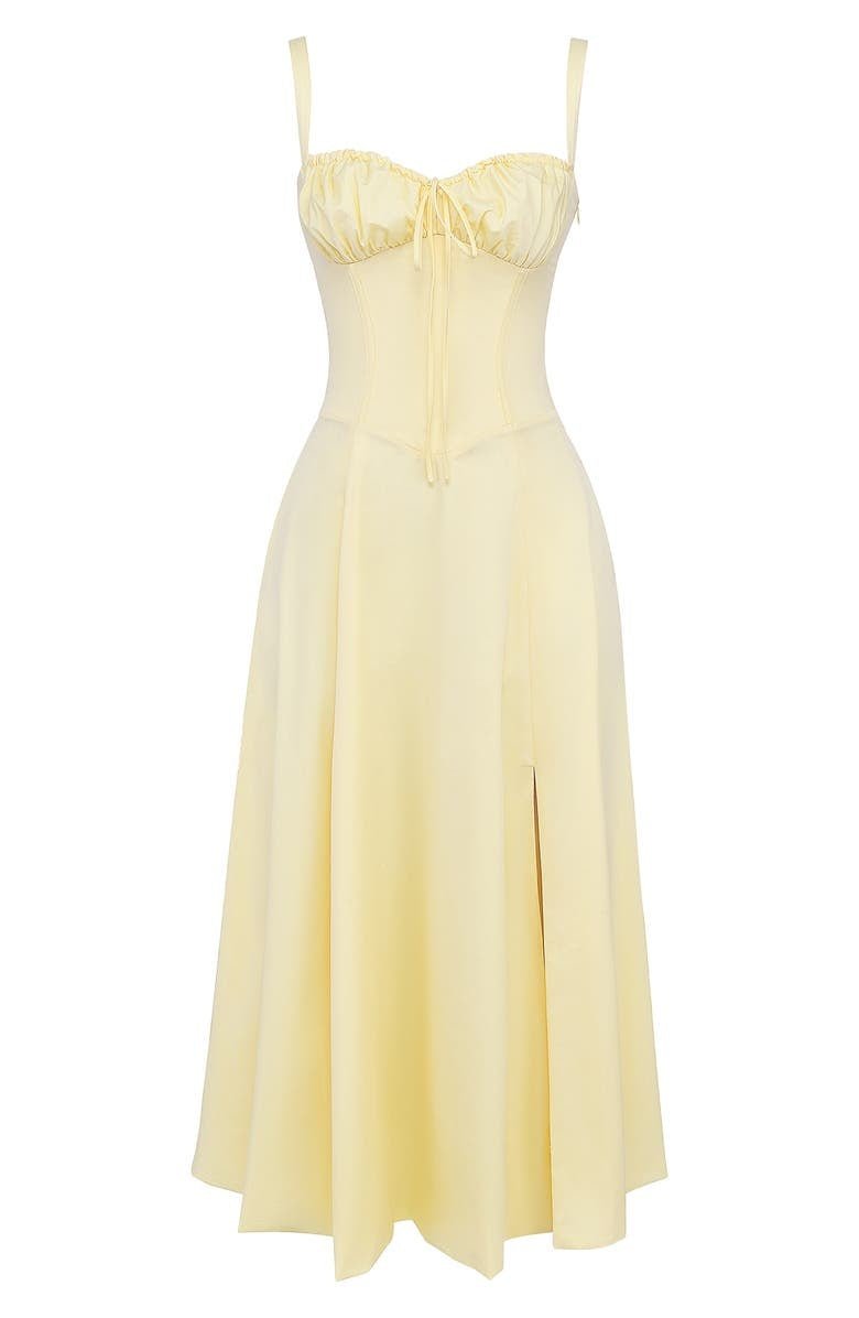 Kiana Corset Midi Zomerjurk Dames van Zacht Materiaal met Corset Top en Midi Lengte - ZovaFashion - Midi Jurk