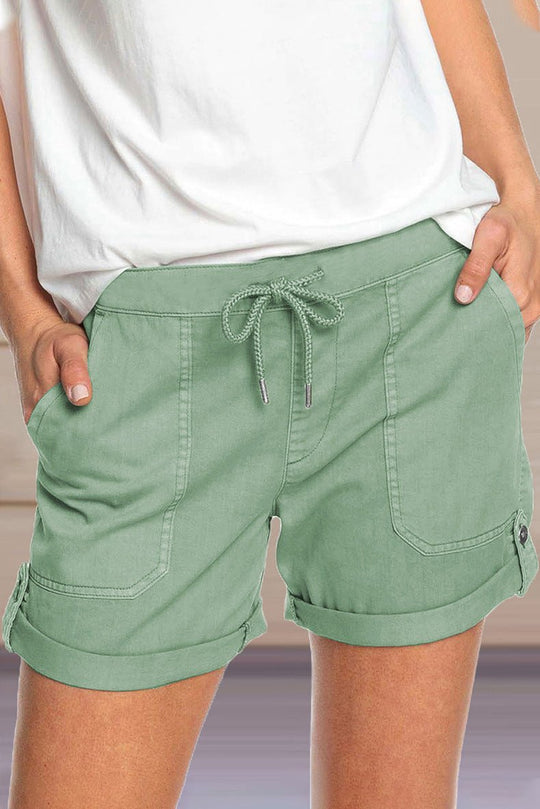 Korte Broek Dames van Polyester met Verstelbare Taille en Relaxed Fit - Zova - Fashion - Korte Broek Dames