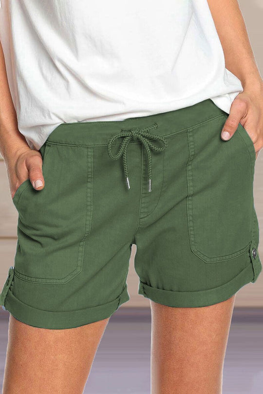 Korte Broek Dames van Polyester met Verstelbare Taille en Relaxed Fit - Zova - Fashion - Korte Broek Dames